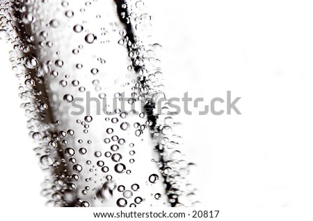 An abstract shot of bubbles.