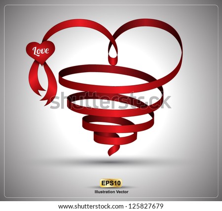 Heart vector ribbon twist for love wedding day valentine's day love festival love promotion Heart vector ribbon twist for love wedding day valentine's day love festival love promotion