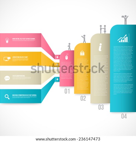 Vector business concepts with icons. can use for infographic. loop business report or plan, modern template, education template, business brochure, system diagram.