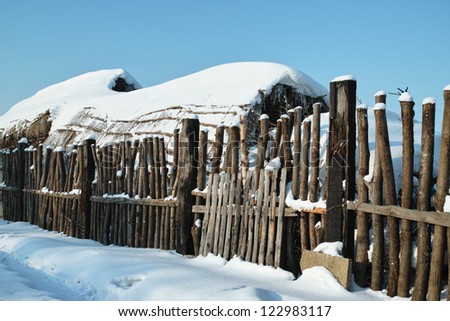 Fence in winter