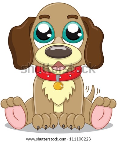 Illustration Of Cute Cartoon Puppy - 111100223 : Shutterstock