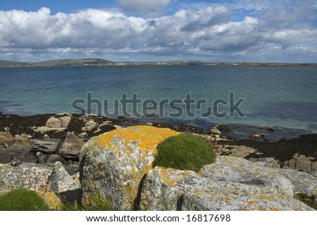 Rocky coast of an Atlantic bay. Near Carna, Connemara, West Coast of Ireland