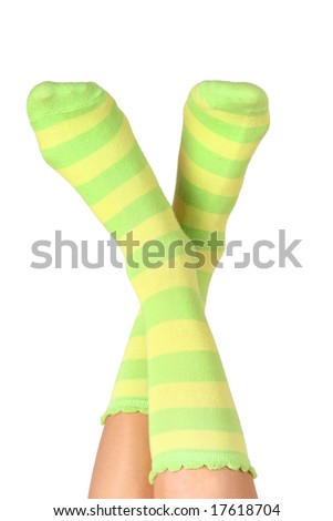 slim legs with funny socks