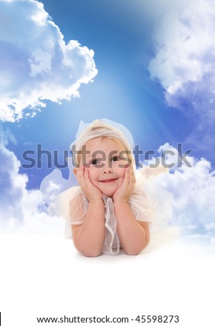 cute little angel in heaven