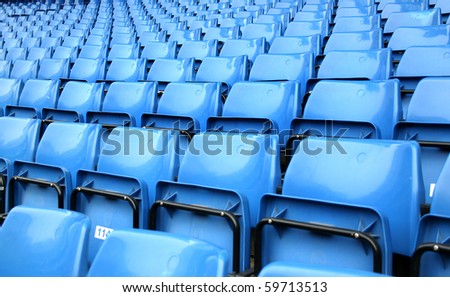 empty blue stadium seats