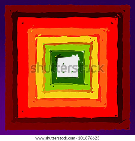 Abstract draw of gradient color rectangle frame
