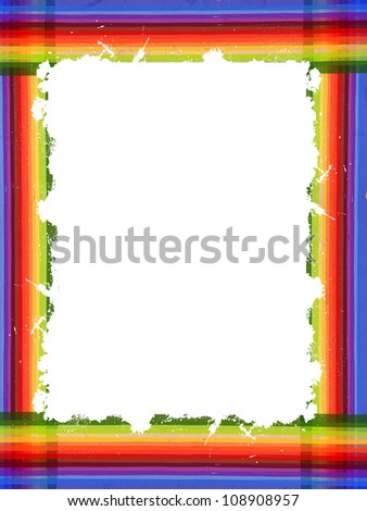 color frame from lines with big white space