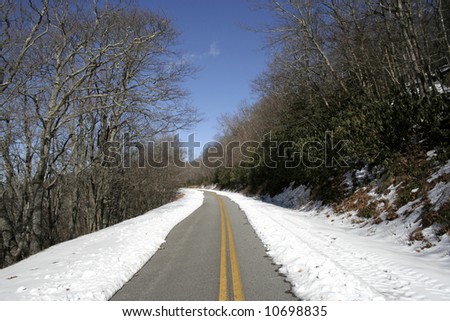 snow melting on road