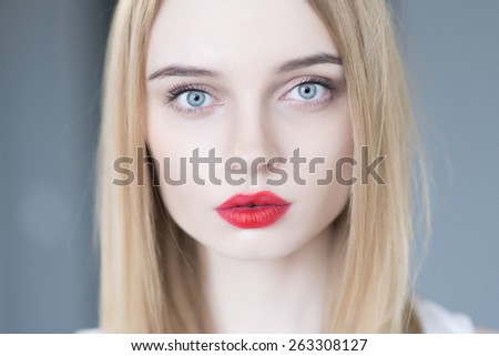 Beauty Girl. Beautiful Young Woman with Fresh Clean Skin, Beautiful Face. Pure Natural Beauty. Perfect Skin. Isolated on a White Background. Portrait of Beauty Girl. Youth