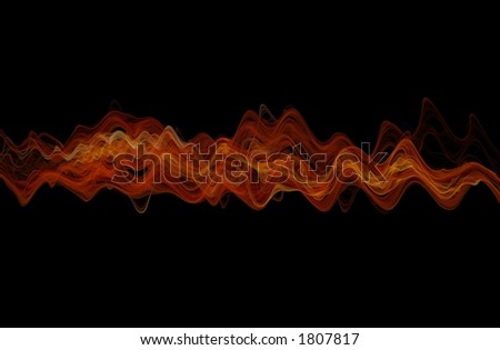 red abstract wave on a black background