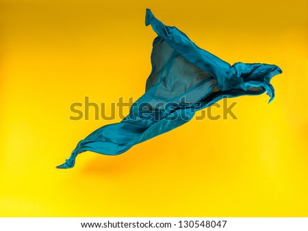 abstract pieces of fabric flying high-speed studio shot abstract pieces of fabric flying high-speed studio shot