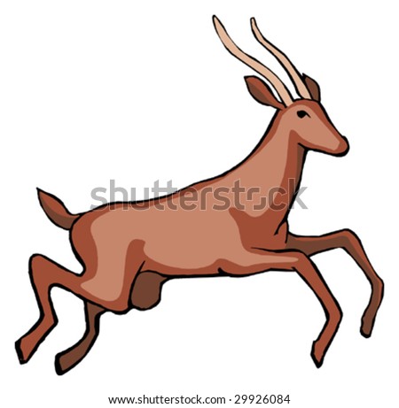 Gazelle Isolated Animal Stock Vector Illustration 29926084 ...