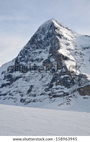 The North face of Eiger in the Bernese Alps, Switzerland