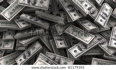 heap of dollars money background