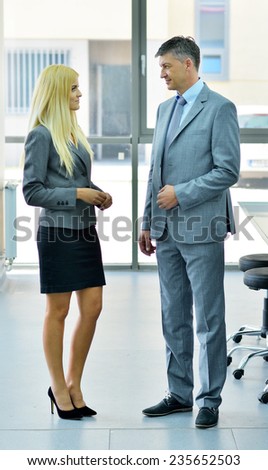 two people on a business conversation