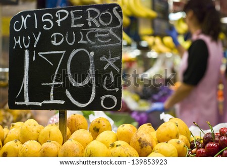 Food market, Barcelona, Spain