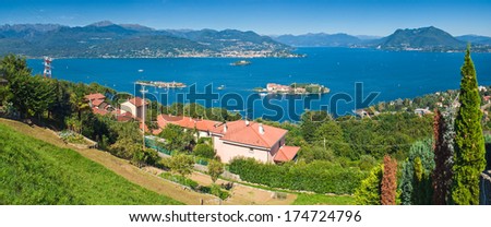 Picturesque villas gazing over the beautiful lake Maggiore in the Italian Lake District.