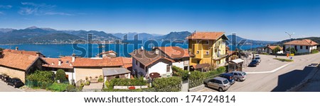 Picturesque villas gazing over the beautiful lake Maggiore in the Italian Lake District.