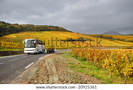 Scenic Vine Route Motorway in France
