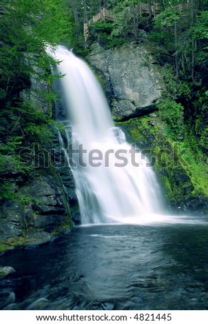 Bright waterfall location in the heart of Pennsylvania, United States. Forget your problems, leave behind all the stress.