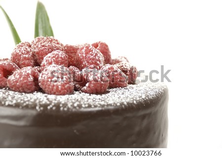 Raspberry chocolate cake for an intimate family celebration