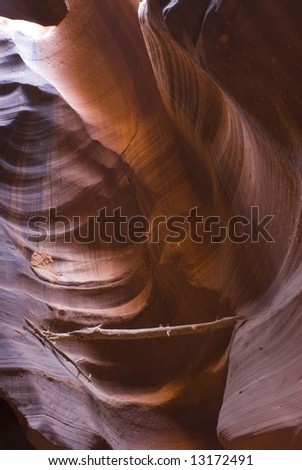 Inside the Antelope slot canyon near Page, Arizona in United States. A must see. Considered sacred by Navajo.
