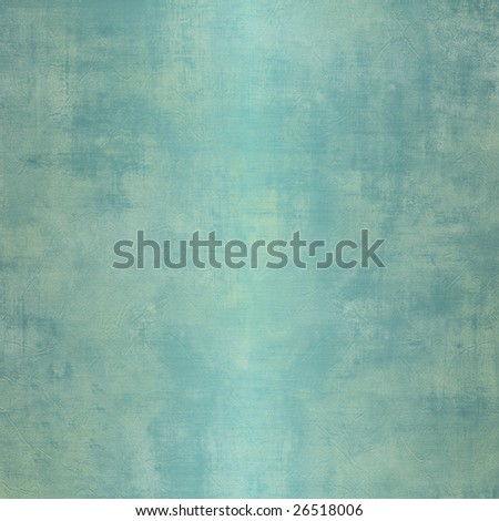 Square grunge blue background with weathered, stained steel with soft reflection
