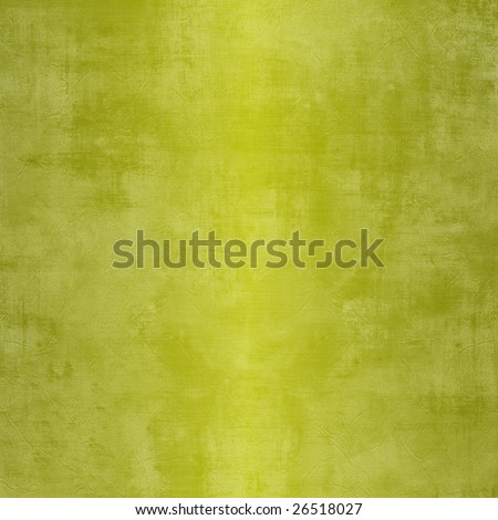 Square grunge lime green background with weathered, stained steel with soft reflection