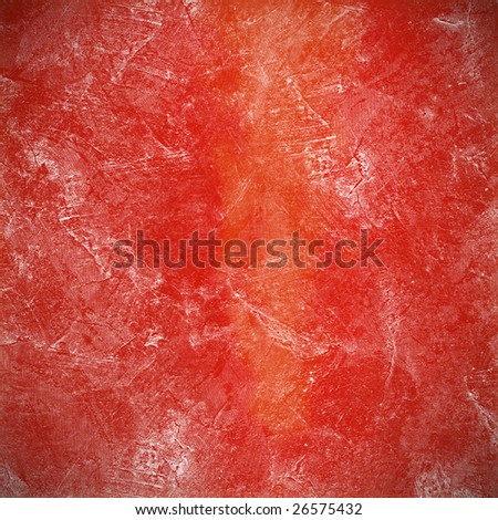 Red and orange painted or plaster wall, damaged, grunge, dirty