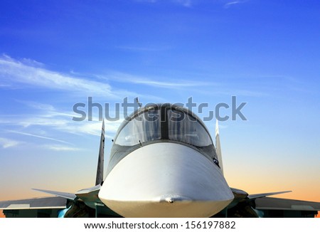 Cabin of the fifth-generation fighter made in Russia