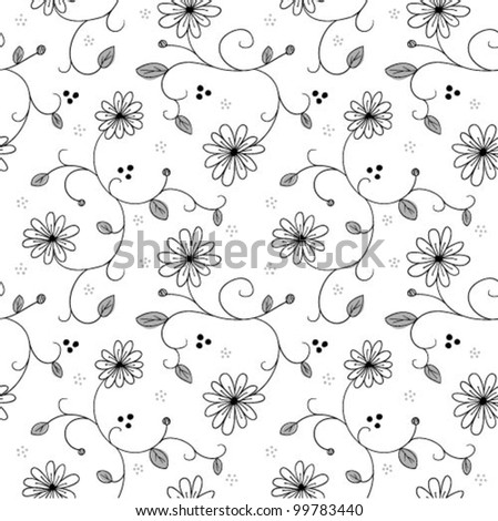 Vector Seamless Floral Pattern - 99783440 : Shutterstock