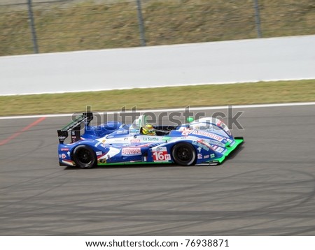 SPA, BELGIUM - MAY 6: French racing driver Christophe Tinseau in the Pescarolo-Judd LMP1 car at circuit Spa-Francorchamps on May 6, 2011 in Spa, Belgium.