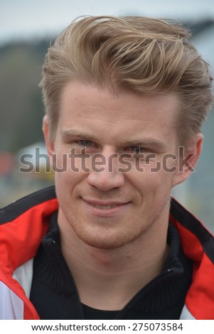 SPA-FRANCORCHAMPS, BELGIUM - MAY 2: German race car driver Nico Hulkenberg (Porsche) during round 2 of the FIA World Endurance Championship on May 1, 2015 in Spa-Francorchamps, Belgium.