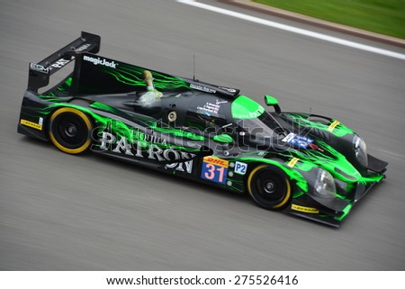 SPA-FRANCORCHAMPS, BELGIUM - MAY 2: The No. 31 Extreme Speed Motorsports Ligier JS 2 HPD LMP2 car during round 2 of the FIA World Endurance Championship on May 2, 2015 in Spa-Francorchamps, Belgium.