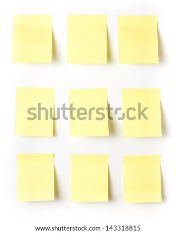 Yellow Sticky reminder note waiting for your message. Add your own text or design