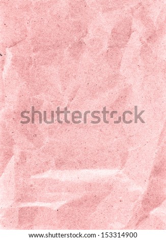 Recycled crumpled colored  paper sheet texture or background with Torn edge. Old craft paper texture.