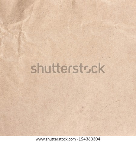 Crumpled recycled paper  texture or background. Vintage craft paper texture. Paper for package.