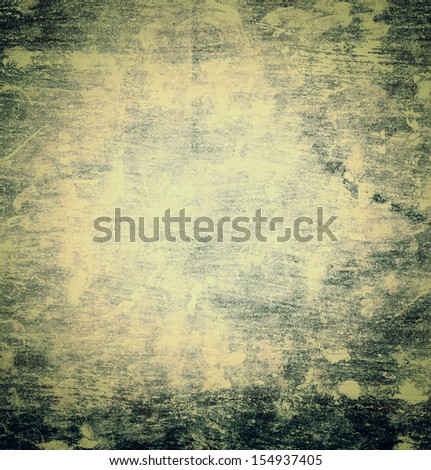 Green Grunge paper background with space for text or image with frame. Designed old grunge abstract style or concept.