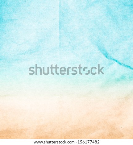 Abstract sea beach recycled paper texture, may use as background. Designed grunge abstract style.