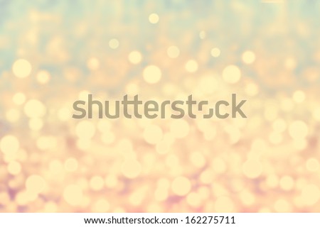 Christmas Defocused Gold Bokeh Light Vintage Background. Elegant Abstract Christmas Background With Blur Golden Lights