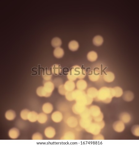 Golden Night Blurred lights for Christmas, Party, Holiday wallpaper. Elegant Dark bokeh background with Abstract Defocused Lights.