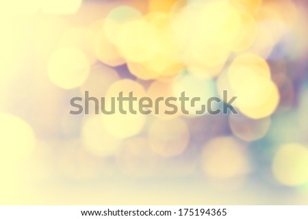 Festive background with natural bokeh and bright golden lights.  Vintage Magic background with colorful bokeh.  Spring, Summer, Christmas, New Year, disco, party background.