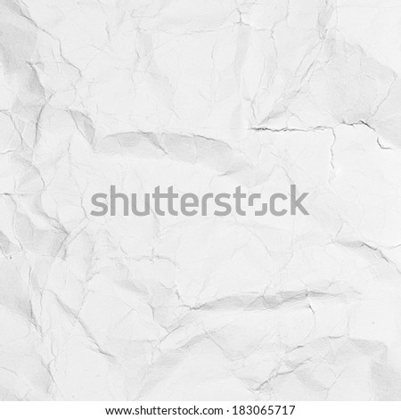 White paper sheet. Paper texture background. Texture of crumpled paper.