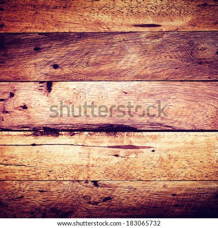 Wood texture with horizontal planks for your background. Grunge wooden background with grain