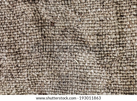 Light natural linen grunge  texture for the background, Fabric textured linen bag natural gray color.