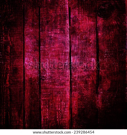 Old red grunge wood background with knots and scratches. Wood plank texture of bark wood natural background, square format