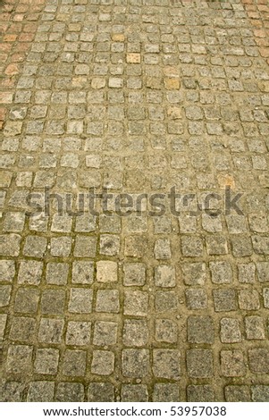 Background texture of cobblestone road