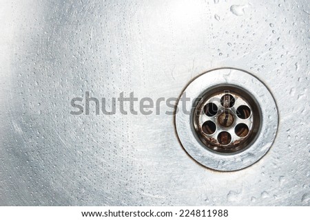 drops of water on the sink