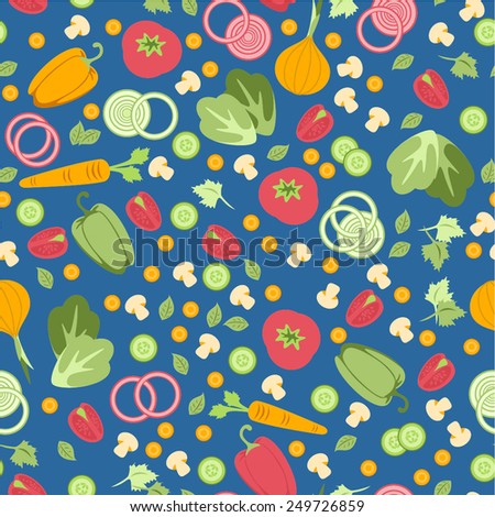 Seamless vector pattern vegetables