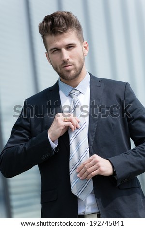 young business man with tie